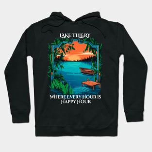 Serene North Carolina Tillery Lake Scenery Waterscape Hoodie